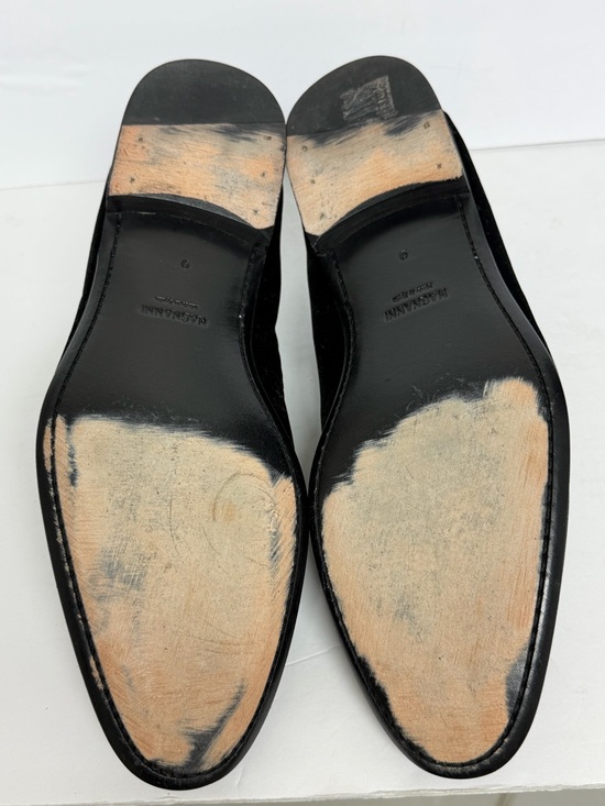 $398 Magnanni Vale Velvet Patent Leather Penny Loafers Men’s SZ: 9 Black Velvet main image 9